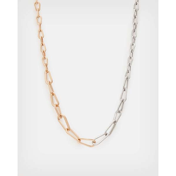 Allsaints Australia Womens Carrie Chunky Carabiner Necklace Brass/Silver AU84-052